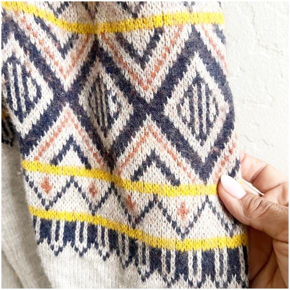 Toad & Co Sweater Durawool Men’s Size XL Aztec Print Tan Long Sleeve Cabin - Picture 7 of 9